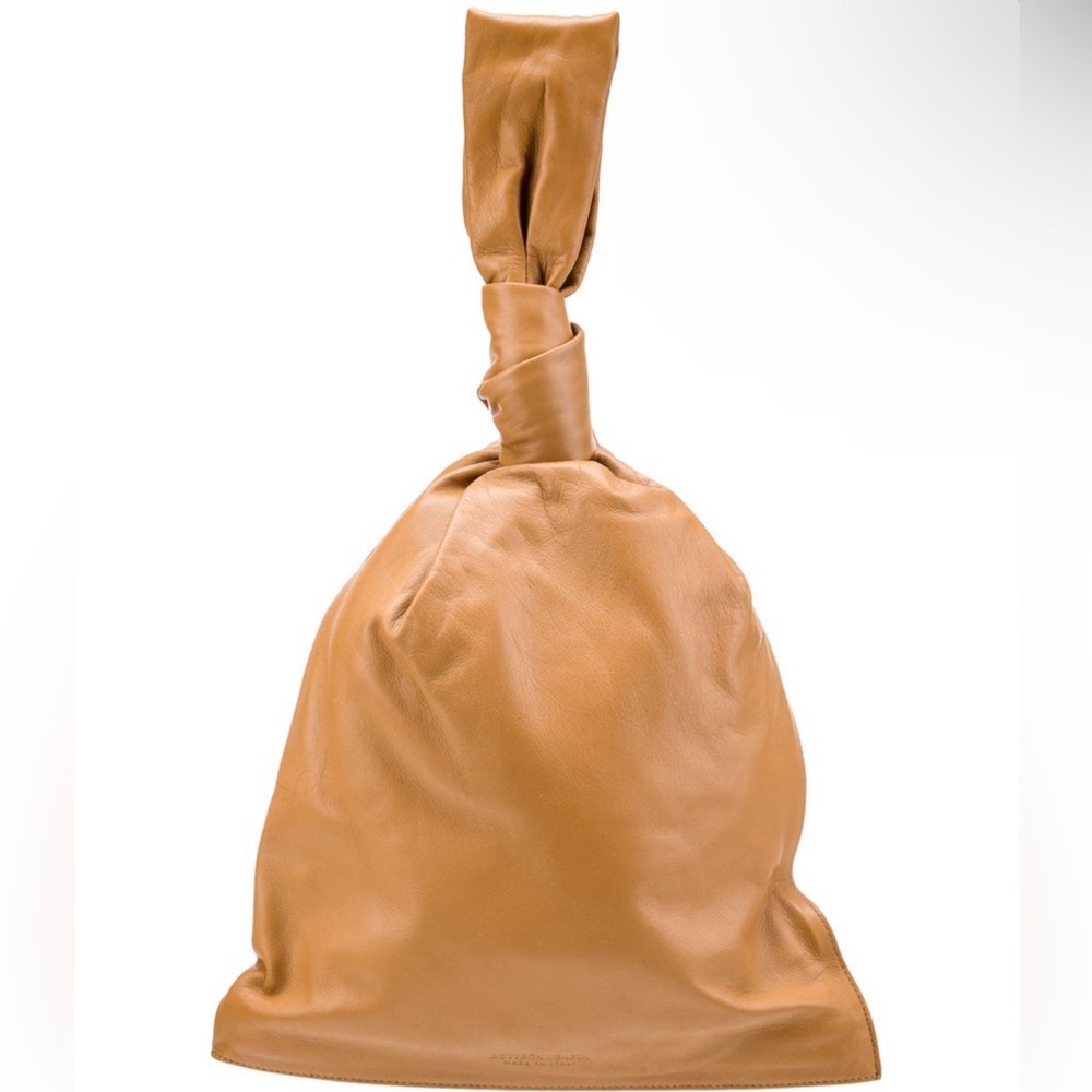 BOTTEGA Veneta leather bag by Daniel Lee lambskin in nuetral camel